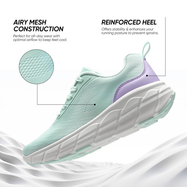 【Cloud Harmony 】Women's Athleisure Sneakers - MINT GREEN - 5